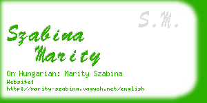 szabina marity business card